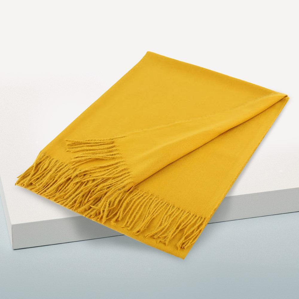 Mustard Solid Color Pashmina Scarf Shawl - Jewelry Store by Erik Rayo