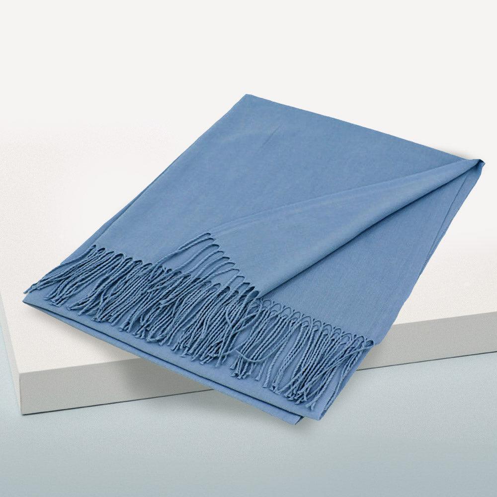 Denim Solid Color Pashmina Scarf Shawl - Jewelry Store by Erik Rayo