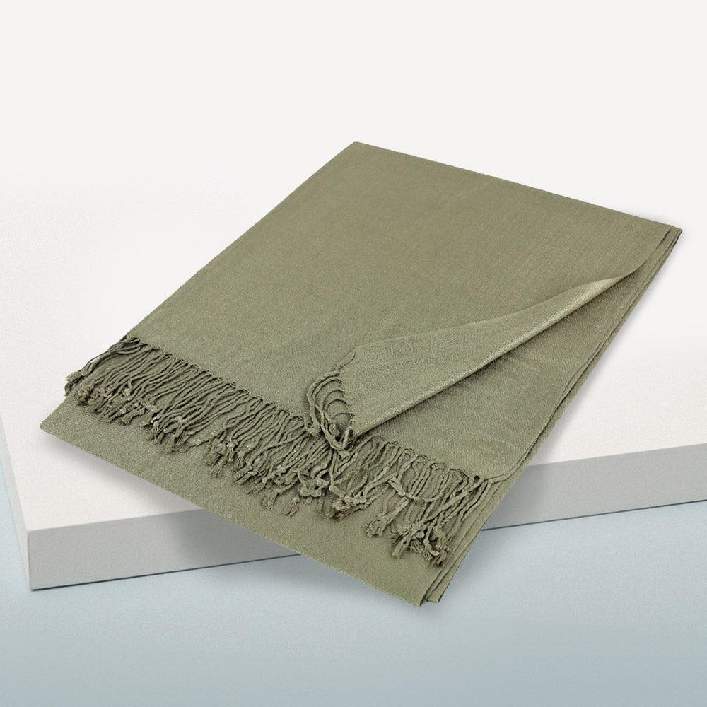 Taupe Solid Color Pashmina Scarf Shawl - Jewelry Store by Erik Rayo