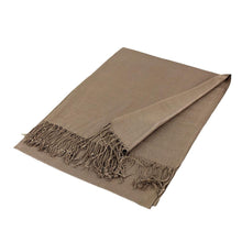 Load image into Gallery viewer, Tan Solid Color Pashmina Scarf Shawl
