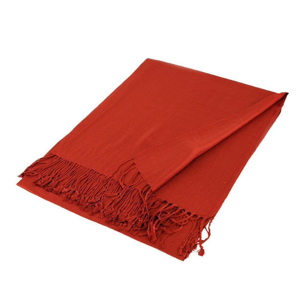 Rust Solid Color Pashmina Scarf Shawl - Jewelry Store by Erik Rayo