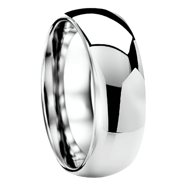 Wedding Band 925 Italian Sterling Silver Polished 8mm Classic Ring for Men and Women - Jewelry Store by Erik Rayo