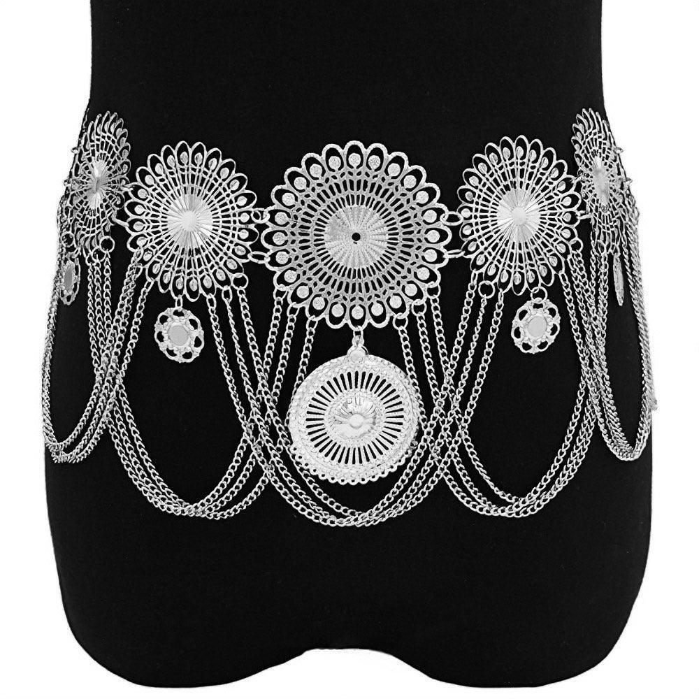 Ethnic Metal Medallion Chandelier Belt / Bodychain - Jewelry Store by Erik Rayo