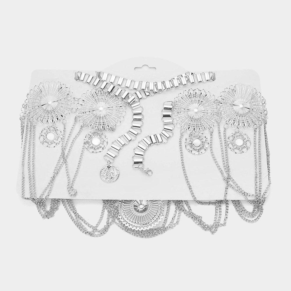 Ethnic Metal Medallion Chandelier Belt / Bodychain - Jewelry Store by Erik Rayo