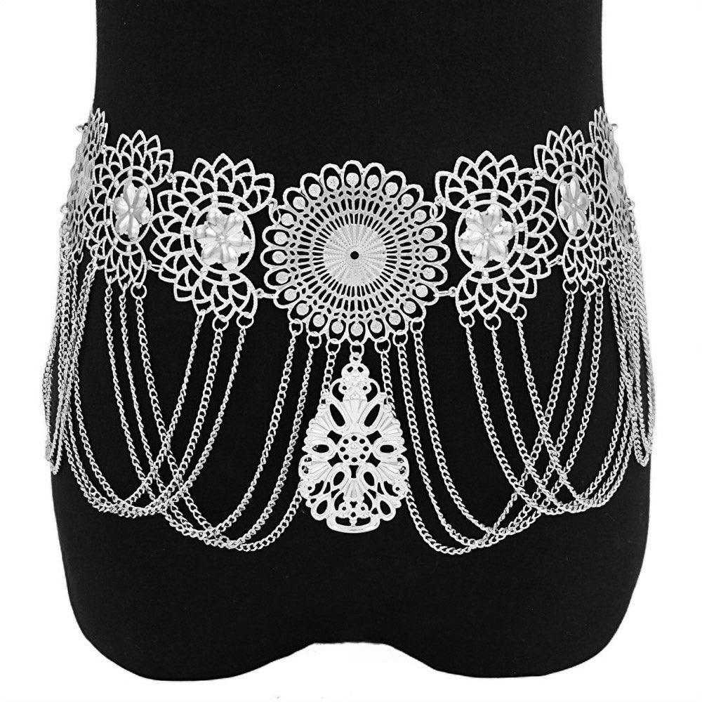 Ethnic Metal Medallion Chandelier Belt / Bodychain - Jewelry Store by Erik Rayo