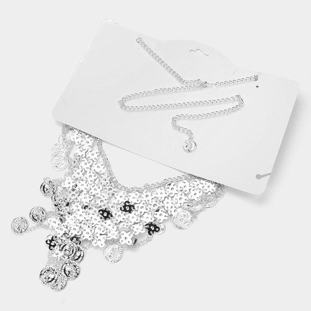 Ethnic Metal Coin Medal Tassel Belt / Bodychain - Jewelry Store by Erik Rayo