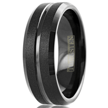 Load image into Gallery viewer, Men&#39;s Wedding Band Rings - Black Classic Comfort Fit for Men and Women
