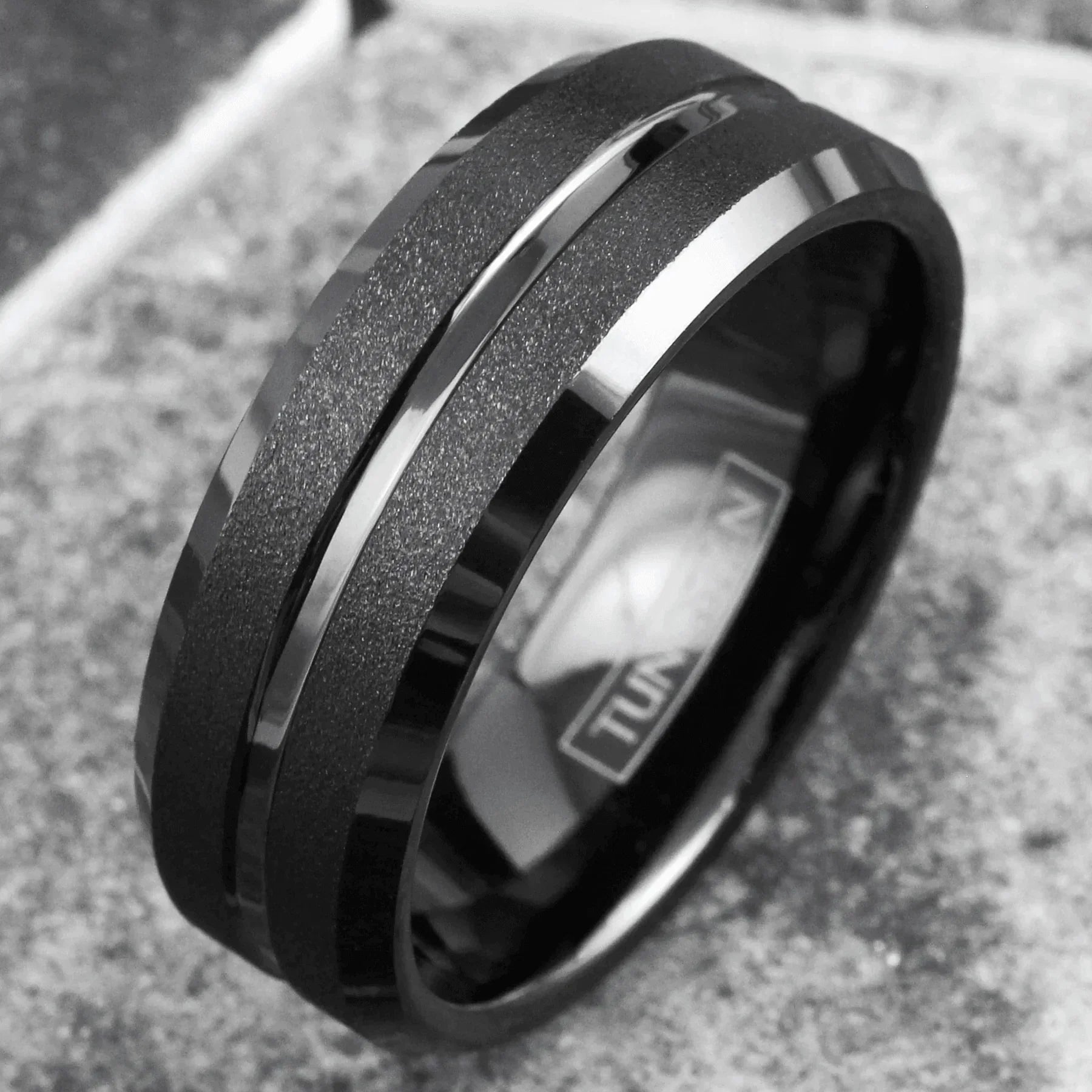 Men's Tungsten Carbide Wedding Band Rings - Black Classic Comfort Fit for Men and Women - Jewelry Store by Erik Rayo