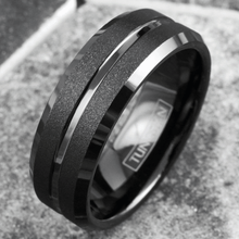 Load image into Gallery viewer, Men&#39;s Wedding Band Rings - Black Classic Comfort Fit for Men and Women
