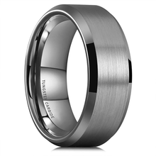 Load image into Gallery viewer, Men&#39;s Wedding Band Rings | Brushed Silver Wedding Rings for Men and Women
