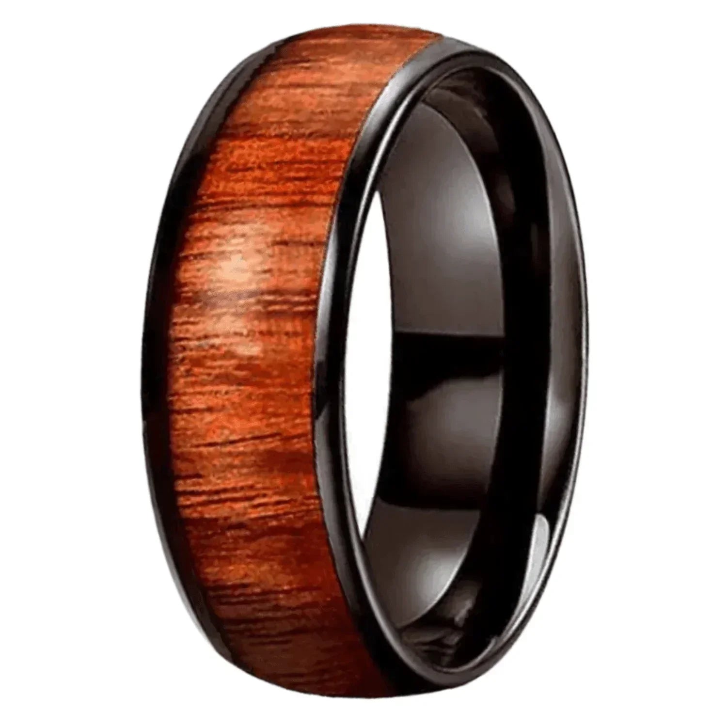 Men's Wedding Band Rings - Black Brown Wood Grain - Wedding Rings for Men and Women - Jewelry Store by Erik Rayo