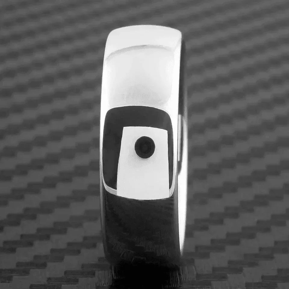 Men's Wedding Band Rings - 8mm Silver Polished Tungsten Carbide Classic Wedding Rings for Men and Women - Jewelry Store by Erik Rayo