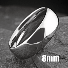 Load image into Gallery viewer, Men&#39;s Wedding Band Rings - 8mm Silver Polished Classic Wedding Rings for Men and Women
