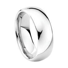 Load image into Gallery viewer, Men&#39;s Wedding Band Rings - 8mm Silver Polished Classic Wedding Rings for Men and Women
