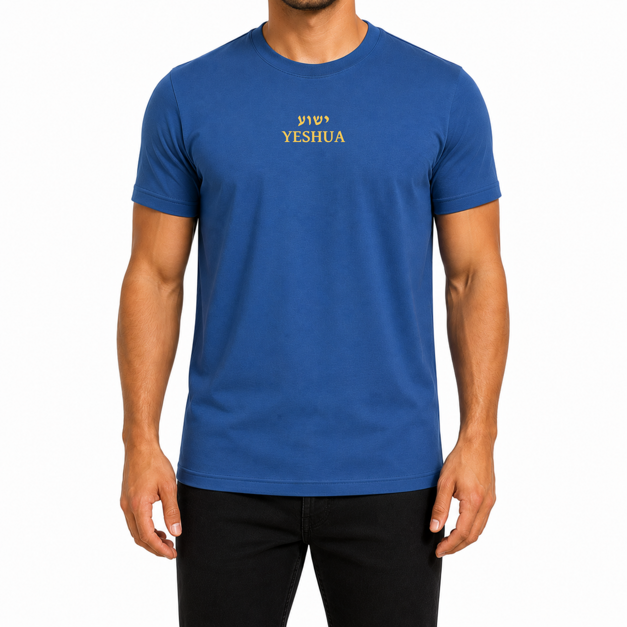 Yeshua Hebrew Christian Shirt in Blue Sizes S-3XL