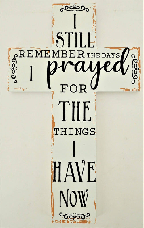 12.5" x 7.5" I Prayed Wood Cross
