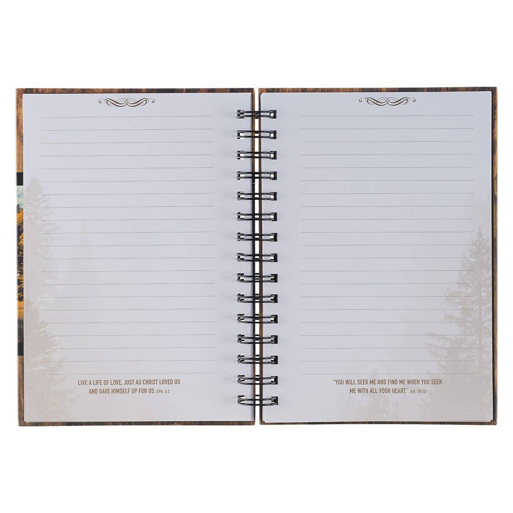 Journal Wirebound Wood/Mountains My Strength Ps. 28:7