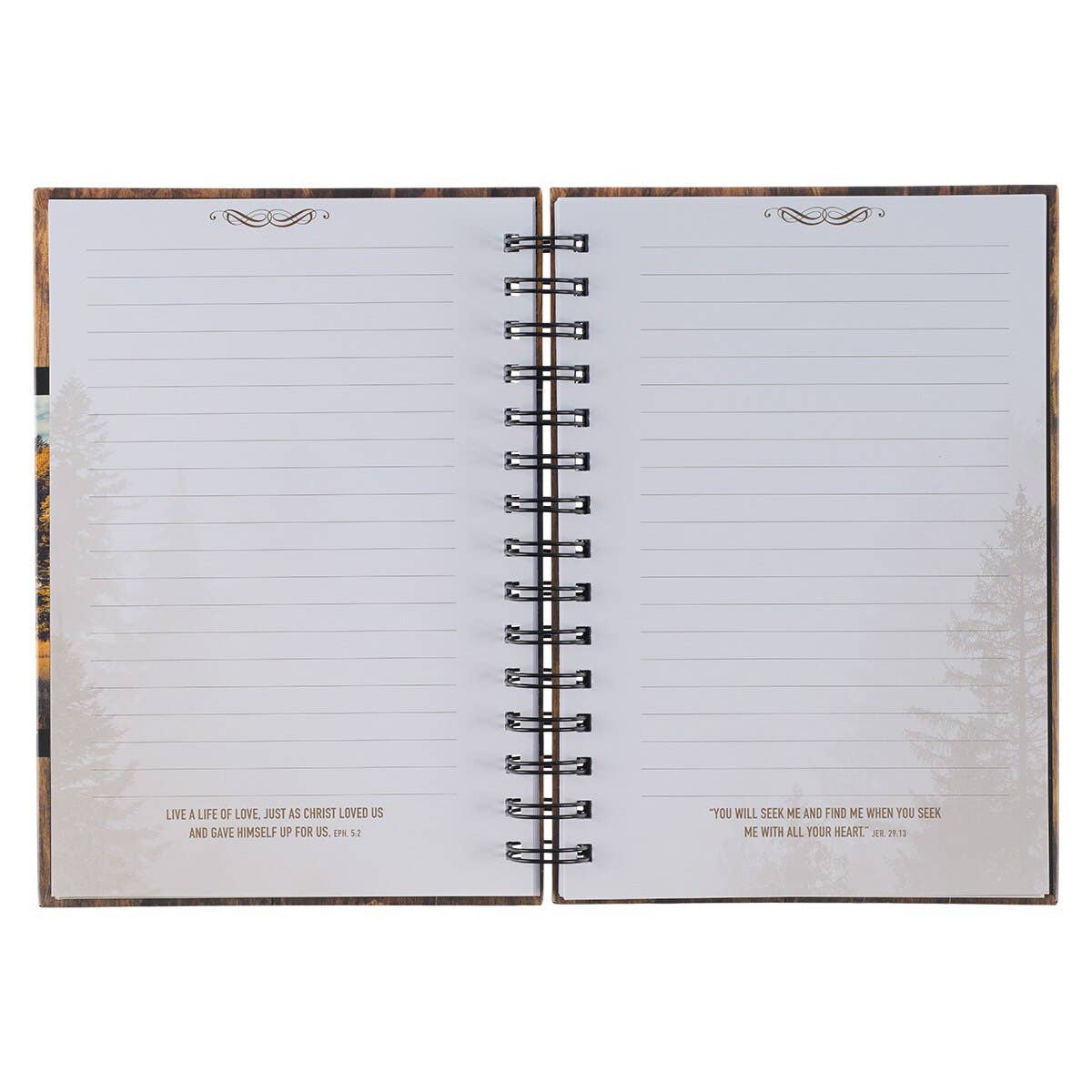 Journal Wirebound Wood/Mountains My Strength Ps. 28:7