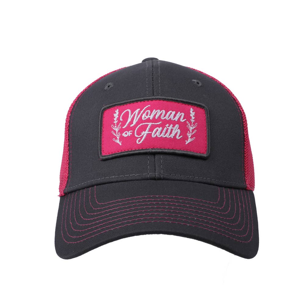 Hat - Pink/Grey - Woman of Faith