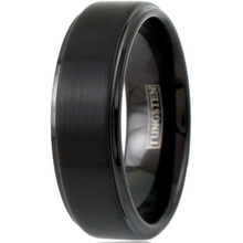 Load image into Gallery viewer, Men&#39;s Wedding Band Rings - 6mm All Black Brushed Tungsten Carbide Engagement Band for Men and Women

