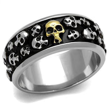 Load image into Gallery viewer, Anillo Calaveras Oro Plata Hombres y Ninos de Acero Inoxidable Italiano Vicenza - Jewelry Store by Erik Rayo
