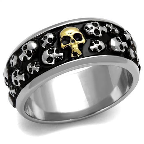 Anillo Calaveras Oro Plata Hombres y Ninos de Acero Inoxidable Italiano Vicenza - Jewelry Store by Erik Rayo