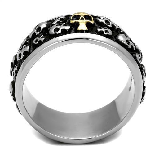 Anillo Calaveras Oro Plata Hombres de Acero Inoxidable Italiano Vicenza - Jewelry Store by Erik Rayo