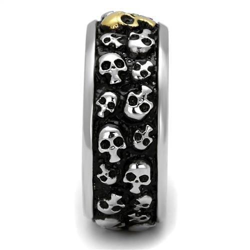 Anillo Calaveras Oro Plata Hombres de Acero Inoxidable Italiano Vicenza - Jewelry Store by Erik Rayo