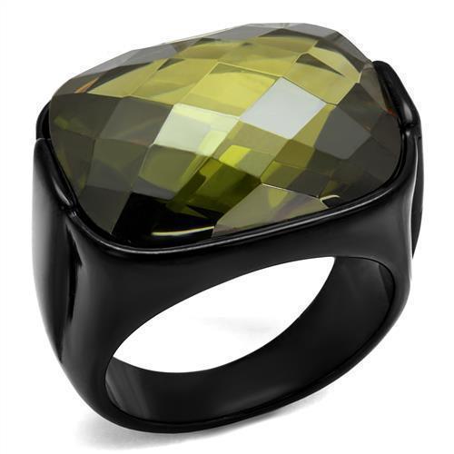 Anillo Color Negro Para Hombres de Acero Inoxidable Color Oliva - Jewelry Store by Erik Rayo