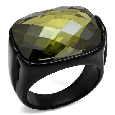 Anillo Color Negro Para Hombres y Ninos de Acero Inoxidable Color Oliva - Jewelry Store by Erik Rayo