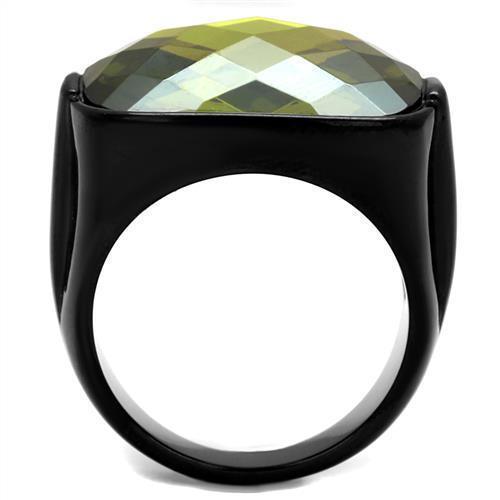Anillo Color Negro Para Hombres de Acero Inoxidable Color Oliva - Jewelry Store by Erik Rayo