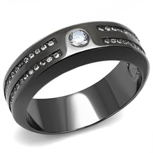 Load image into Gallery viewer, Anillo Color Negro Para Hombres y Ninos de Acero Inoxidable Dos Hileras - Jewelry Store by Erik Rayo
