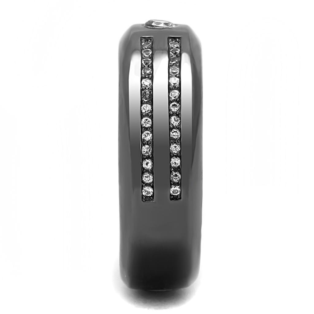 Anillo Color Negro Para Hombres de Acero Inoxidable Dos Hileras - Jewelry Store by Erik Rayo