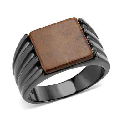 Anillo Color Negro Para Hombres de Acero Inoxidable en Topaz Cafe Arena - Jewelry Store by Erik Rayo