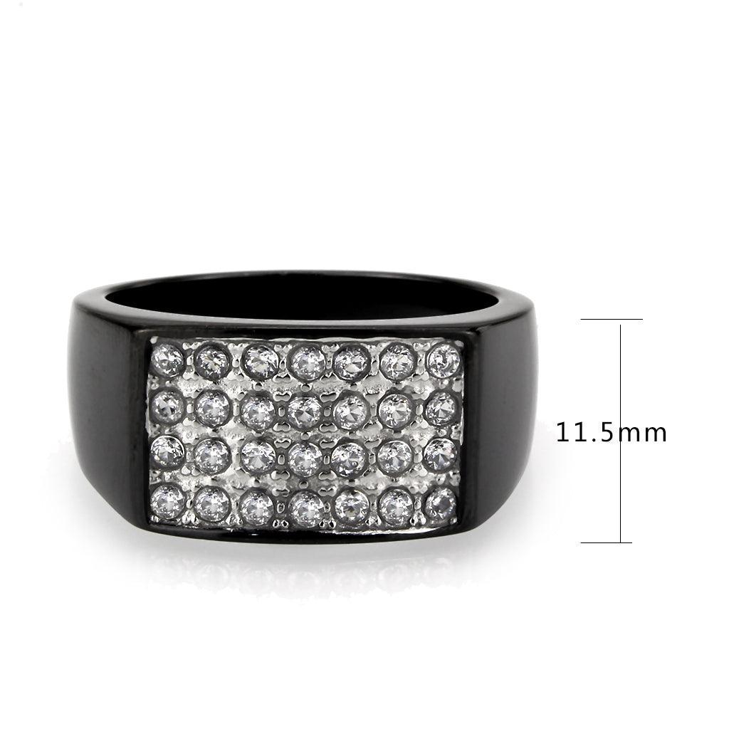 Anillo Color Negro Para Hombres de Acero Inoxidable Illuminante - Jewelry Store by Erik Rayo