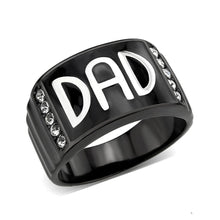 Load image into Gallery viewer, Anillo Color Negro Para Hombres de Acero Inoxidable Letras Dad - Jewelry Store by Erik Rayo
