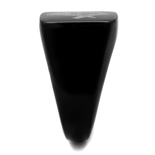 Anillo Color Negro Para Hombres de Acero Inoxidable Sencillo Logo Blanco Masonico - Jewelry Store by Erik Rayo