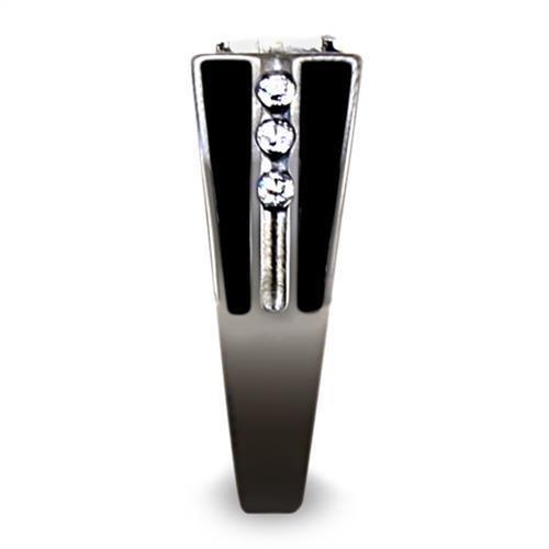 Anillo Color Negro Para Hombres de Acero Inoxidable Simbolo Masonico en Piedra Azul - Jewelry Store by Erik Rayo