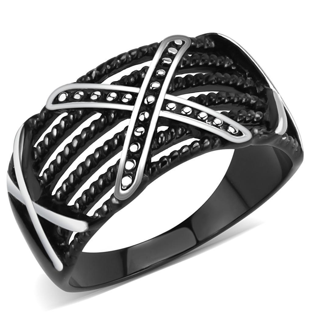 Anillo Color Negro Para Hombres de Acero Inoxidable Soga y Equis - Jewelry Store by Erik Rayo