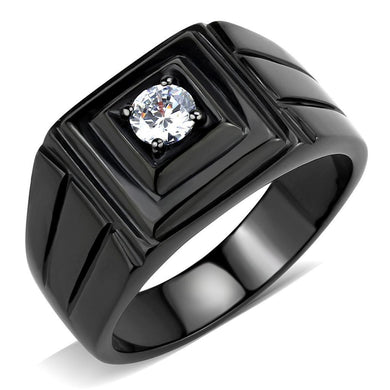 Anillo Color Negro Para Hombres y Ninos de Acero Inoxidable Solitario Sencillo - Jewelry Store by Erik Rayo