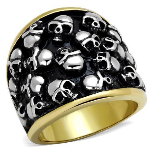 Anillo Color Oro Para Hombres de Acero Inoxidable Calaveras - Jewelry Store by Erik Rayo