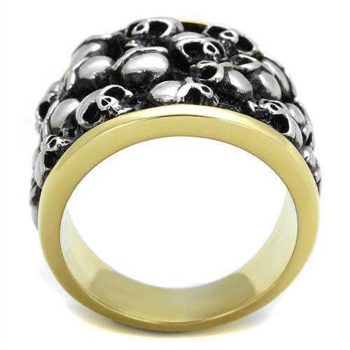 Anillo Color Oro Para Hombres de Acero Inoxidable Calaveras - Jewelry Store by Erik Rayo