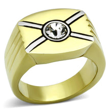 Load image into Gallery viewer, Anillo Color Oro Para Hombres y Ninos de Acero Inoxidable con X - Jewelry Store by Erik Rayo
