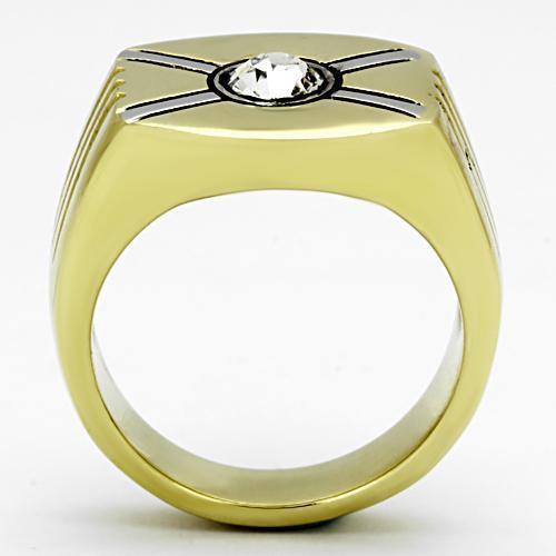 Anillo Color Oro Para Hombres de Acero Inoxidable con X - Jewelry Store by Erik Rayo