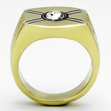 Load image into Gallery viewer, Anillo Color Oro Para Hombres y Ninos de Acero Inoxidable con X - Jewelry Store by Erik Rayo
