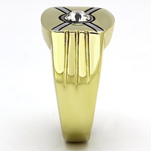 Anillo Color Oro Para Hombres de Acero Inoxidable con X - Jewelry Store by Erik Rayo