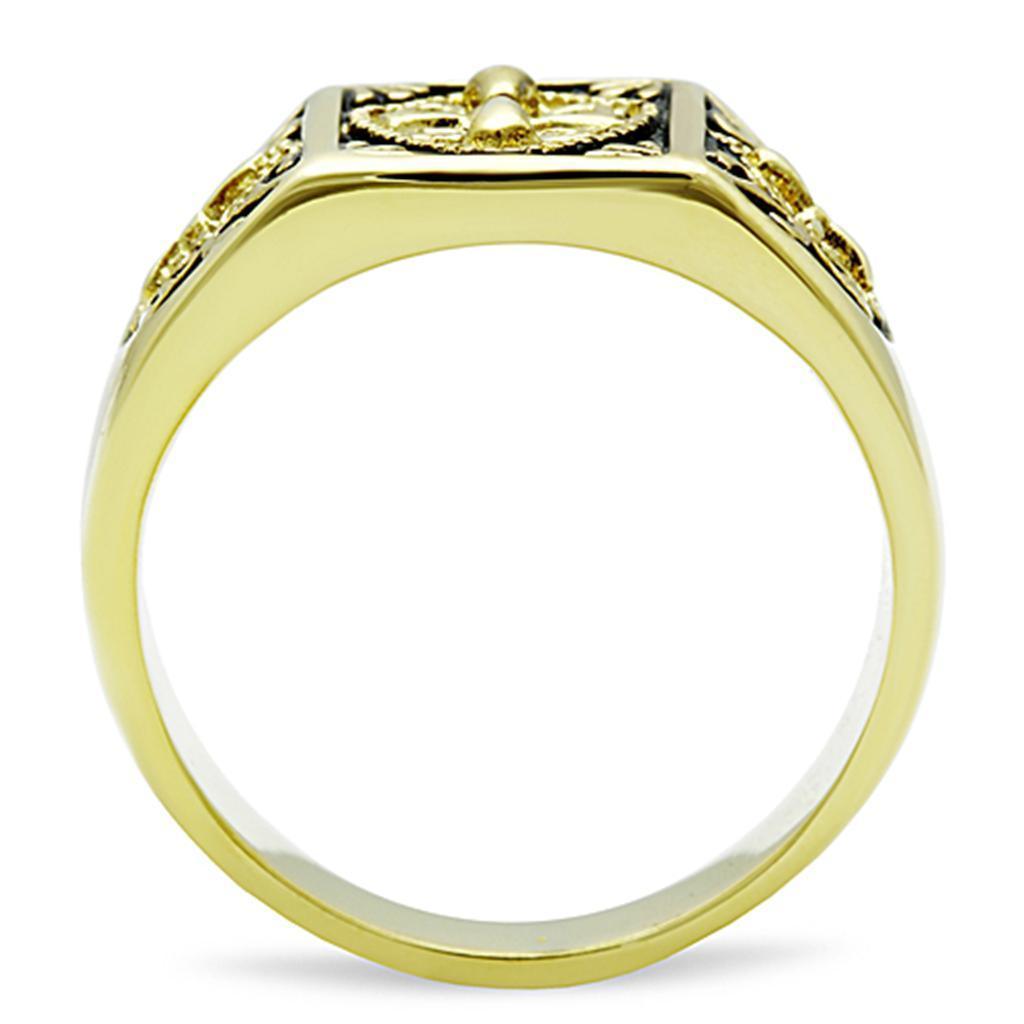 Anillo Color Oro Para Hombres de Acero Inoxidable Cruz Antigua - Jewelry Store by Erik Rayo