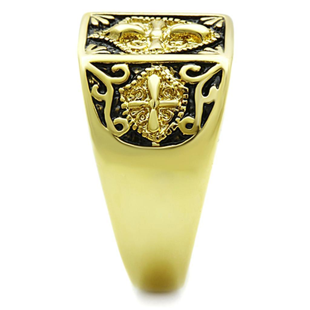 Anillo Color Oro Para Hombres de Acero Inoxidable Cruz Antigua - Jewelry Store by Erik Rayo