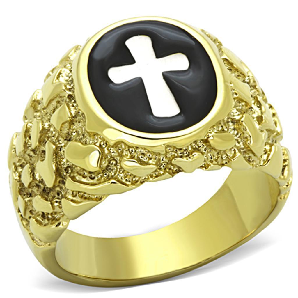 Anillo Color Oro Para Hombres de Acero Inoxidable Cruz de Mafia - Jewelry Store by Erik Rayo