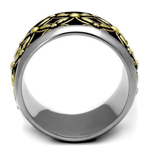 Anillo Color Oro Para Hombres de Acero Inoxidable Cruzes con Negro - Jewelry Store by Erik Rayo